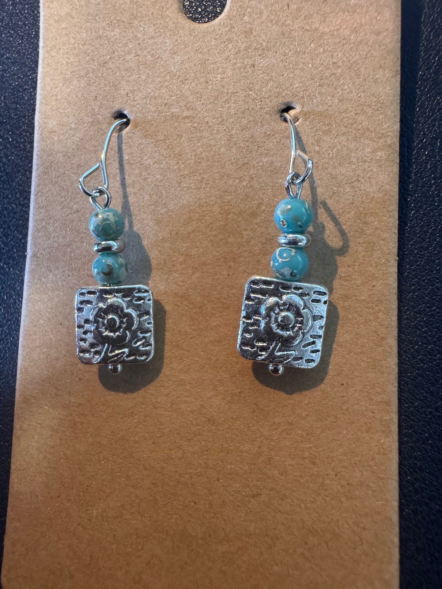 Geometric Turquoise Earrings