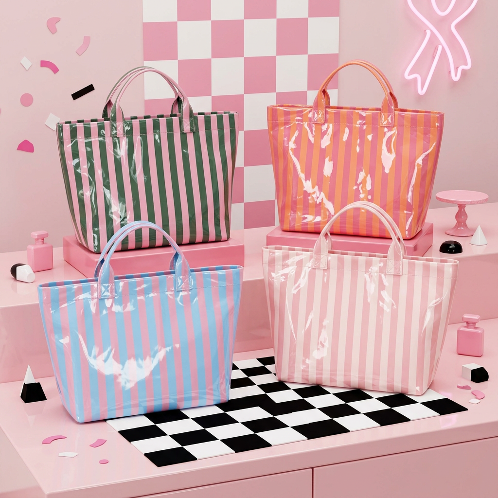 Striped Tote Bags